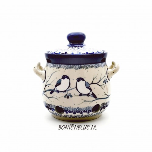 179 Bunzlau Knoflookpot 0,9 Liter decor Unikat 4830X