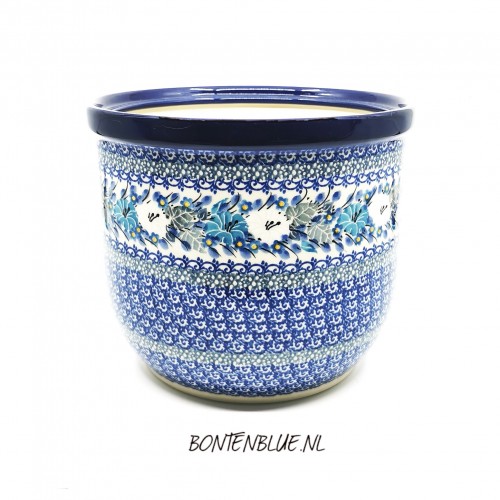 192 Bunzlau Flowerpot M 17,5 cm decor Unikat 4976X