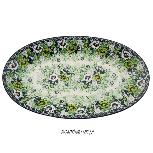 202 Bunzlau Serving dish M 21 x 35,5 cm decor Unikat 4780X 202 Bunzlau Serving dish M 21 x 35,5 cm decor Unikat 4780X