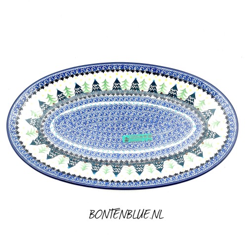 205 Bunzlau Serving dish L 22 x 37 cm decor 1284X Kerst 205 Bunzlau Serving dish L 22 x 37 cm decor 1284X Kerst