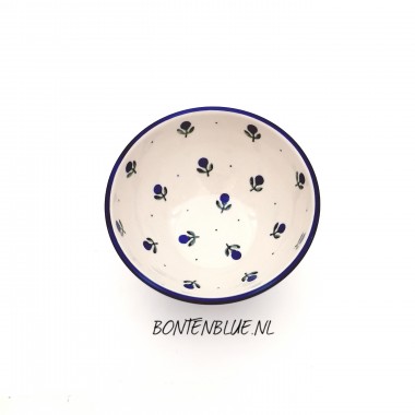 206 Bunzlau Kom op voet S Ø 14,5 cm decor 135X Blue Berry