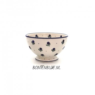 206 Bunzlau Kom op voet S Ø 14,5 cm decor 135X Blue Berry