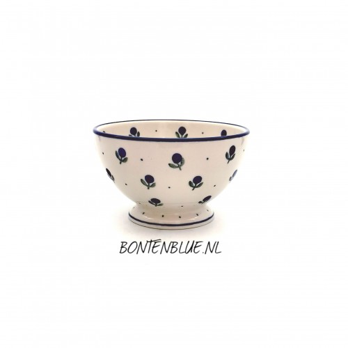 206 Bunzlau Kom op voet S Ø 14,5 cm decor 135X Blue Berry