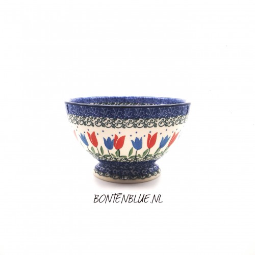 206 Bunzlau Bowl on foot S Ø 14,5 cm decor 2599X Tulip Royal