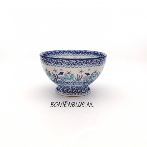 206 Bunzlau Kom op voet S Ø 14,5 cm decor 2990X