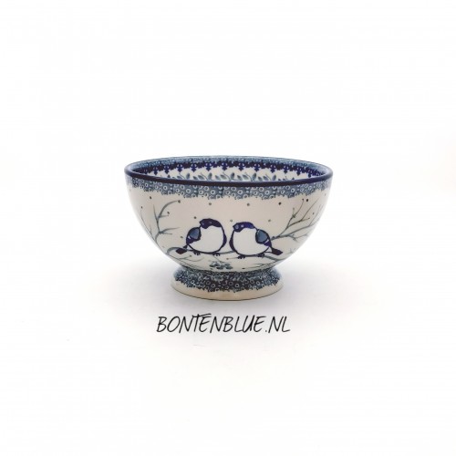 206 Bunzlau Bowl on foot S Ø 14,5 cm decor Unikat 4830X