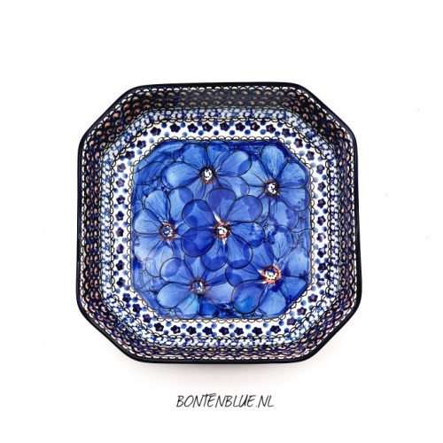 218 8 Bunzlau Hoekig schaaltje L decor Unikat 408X