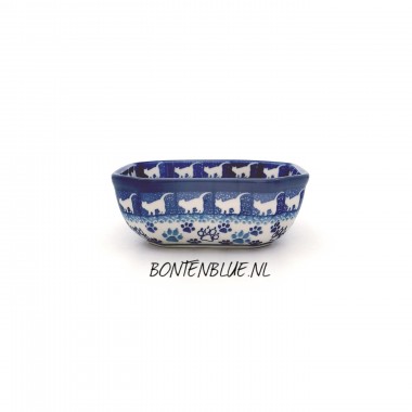 219 Bunzlau 8 Hoekig schaaltje M 350 ml decor 1771X Zwarte poes 219 Bunzlau 8 Hoekig schaaltje M 350 ml decor 1771X Zwarte poes