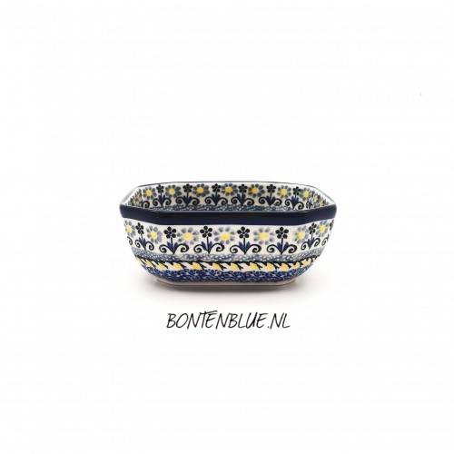 219 8 Bunzlau Hoekig schaaltje M 350 ml decor 2178X 219 8 Bunzlau Hoekig schaaltje M 350 ml decor 2178X