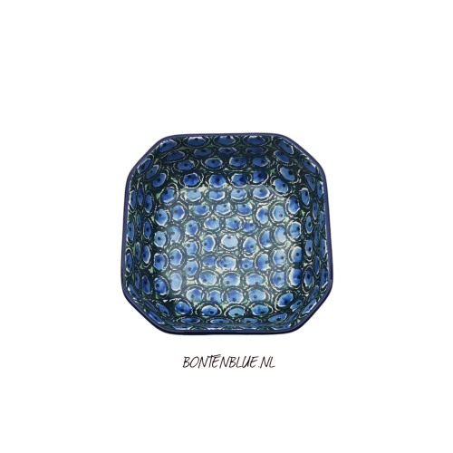 219 8 Bunzlau Hoekig schaaltje M 350 ml decor 2197X