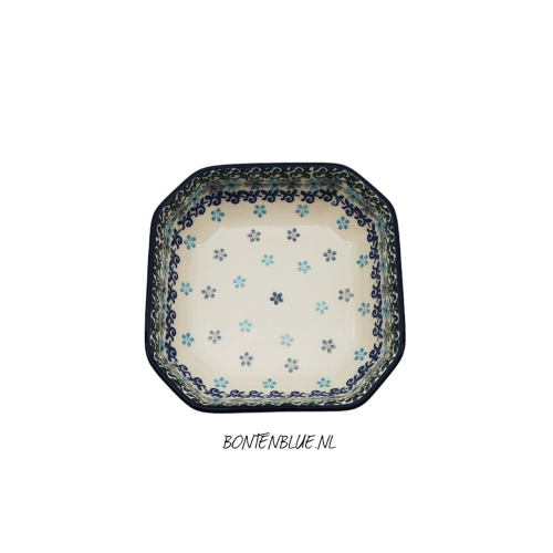 219 8 Bunzlau Hoekig schaaltje M 350 ml decor 2250X Garlant