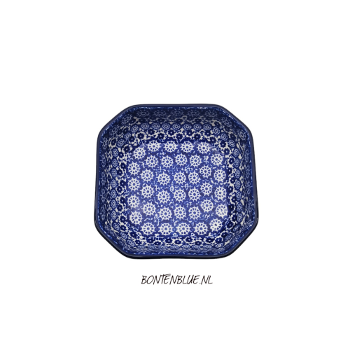 219 8 Bunzlau Hoekig schaaltje M 350 ml decor 2615X