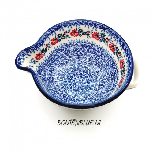 240 Bunzlau Schenk schaal L met handvat decor 3214X English Rose