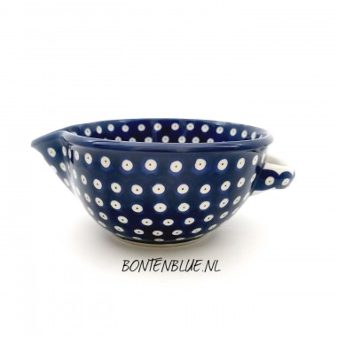 240 Bunzlau Schenk schaal L met handvat decor 70AX Blue Eyes