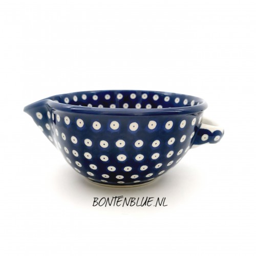 240 Bunzlau Bowl L with handle decor 70AX Blue Eyes