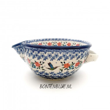 240 Bunzlau Schenk schaal L met handvat decor 