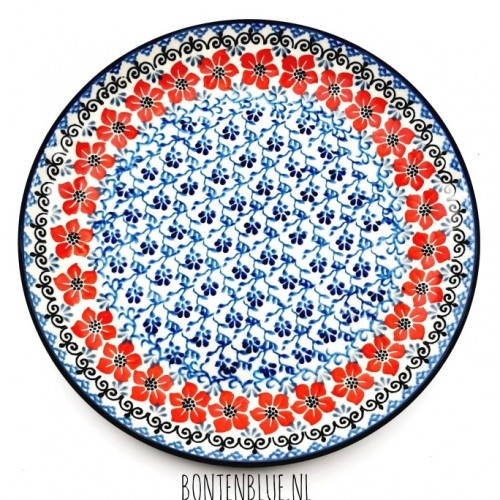 257 Bunzlau Dinerbord Ø 25,5 cm decor 1960X Red Violet