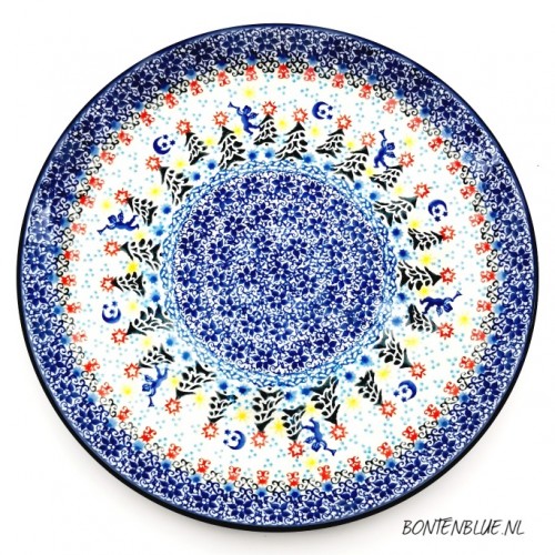 257 Bunzlau Dinerbord Ø 25,5 cm decor Unikat 4173X Kerst