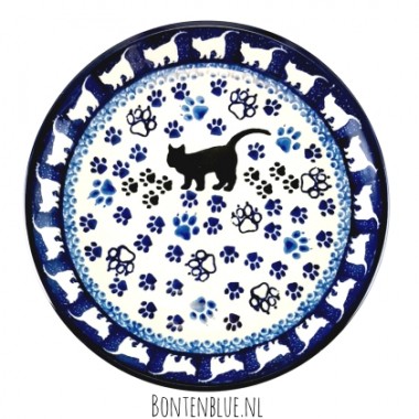 261 Bunzlau Gebaksbord Ø 16 cm decor 1771X Zwarte Poes 261 Bunzlau Gebaksbord Ø 16 cm decor 1771X Zwarte Poes