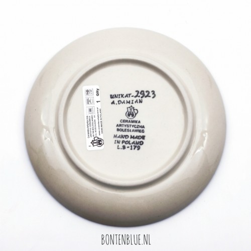 261 Bunzlau Pie dish Ø 16 cm decor Unikat 2923