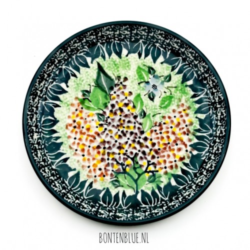 261 Bunzlau Pie dish Ø 16 cm decor Unikat 2923