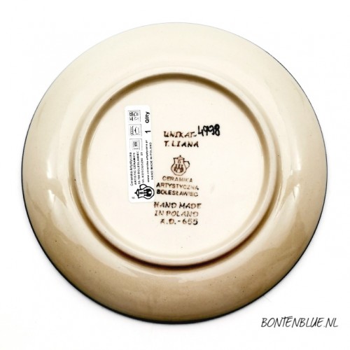 261 Bunzlau Pie dish Ø 16 cm decor Unikat 4798X