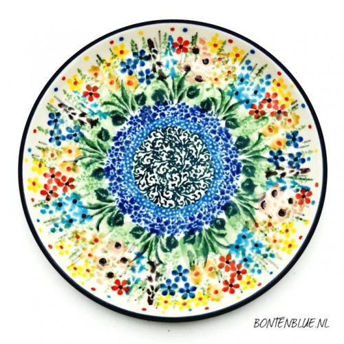 261 Bunzlau Pie dish Ø 16 cm decor Unikat 4893X