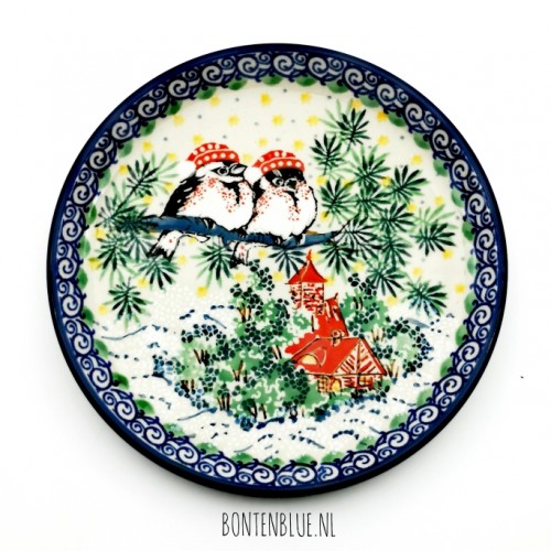 261 Bunzlau Pie dish Ø 16 cm decor Unikat 4969X