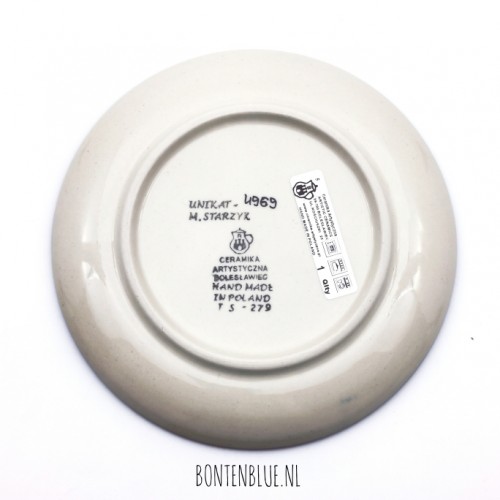 261 Bunzlau Pie dish Ø 16 cm decor Unikat 4969X