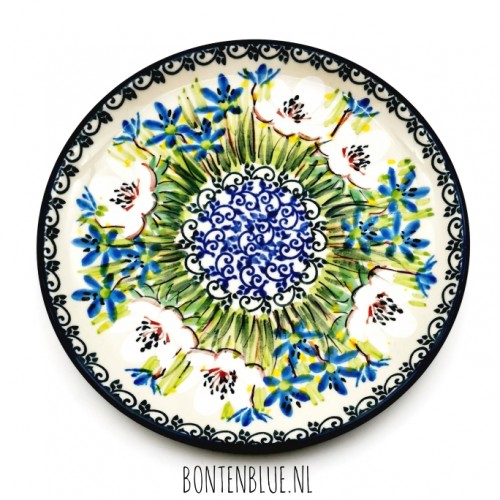 261 Bunzlau Pie dish Ø 16 cm decor Unikat 4977X