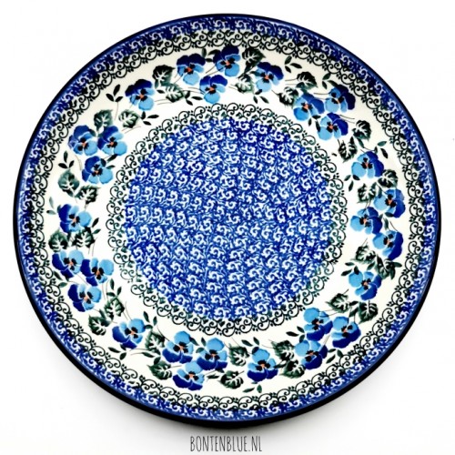 266 Bunzlau Lunch plate Ø 23,5 cm decor 2273X Blue Violin 266 Bunzlau Lunch plate Ø 23,5 cm decor 2273X Blue Violin