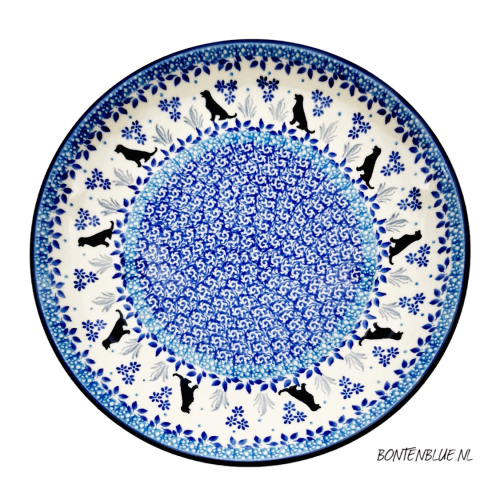 266 Bunzlau Lunch plate Ø 23,5 cm decor 2856X dog 266 Bunzlau Lunch plate Ø 23,5 cm decor 2856X dog