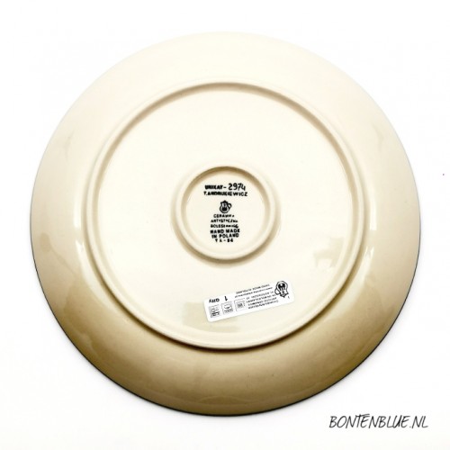 266 Bunzlau Lunch plate Ø 23,5 cm decor Unikat 2974X 266 Bunzlau Lunch plate Ø 23,5 cm decor Unikat 2974X
