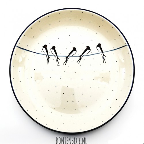 266 Bunzlau Lunch plate Ø 23,5 cm decor Unikat 4831X