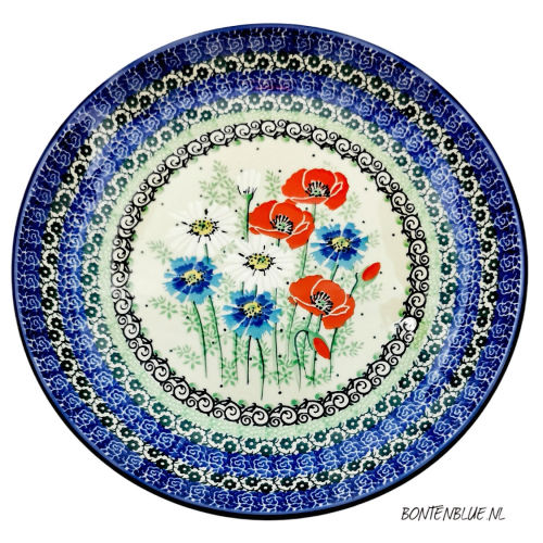 266 Bunzlau Lunch plate Ø 23,5 cm decor Unikat 4968X