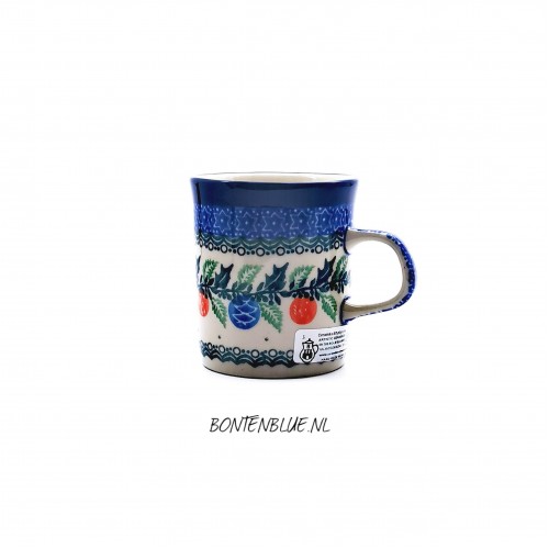 328 Bunzlau Rechte mok 150 ml decor 1258X Kerst