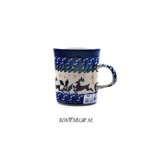 328 Bunzlau Rechte mok 150 ml decor 1485X Kerst