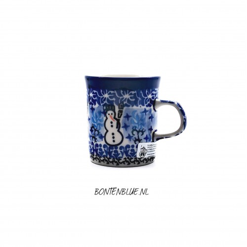 328 Bunzlau Straight mug 150 ml decor Unikat 1634X Kerst