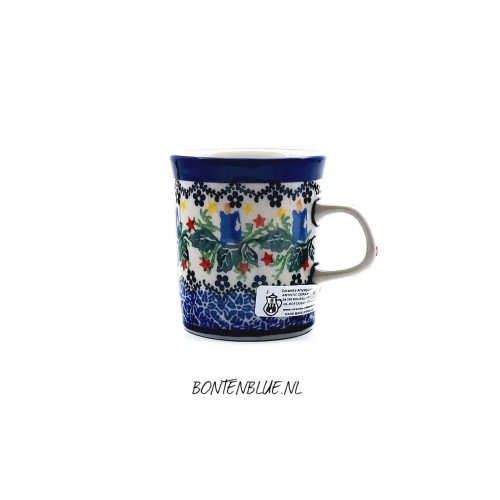 328 Bunzlau Straight mug 150 ml decor Unikat 4273X Kerst