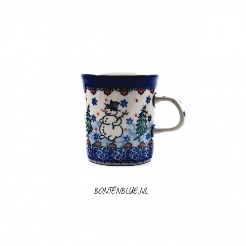 328 Bunzlau Straight mug 150 ml decor Unikat 4661X Kerst
