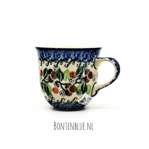 342 Bunzlau Tulip mug 180 ml decor 1418X  342 Bunzlau Tulip mug 180 ml decor 1418X