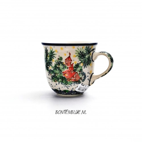 342 Bunzlau Tulip mug 180 ml decor Unikat 4969X