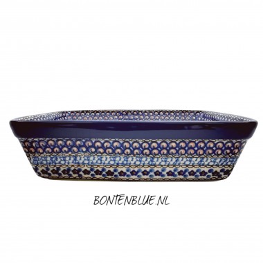 404 Bunzlau Ovenschaal M 1,8 Liter decor Unikat 408X