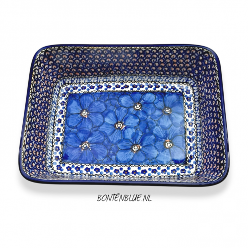 404 Bunzlau Ovenschaal M 1,8 Liter decor Unikat 408X
