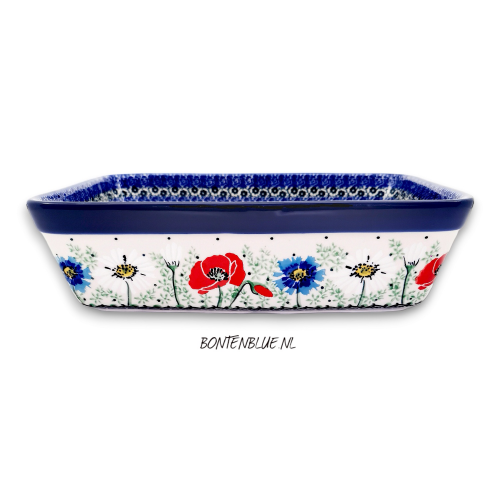 404 Bunzlau Oven dish M 1,8 Liter decor Unikat 4968X