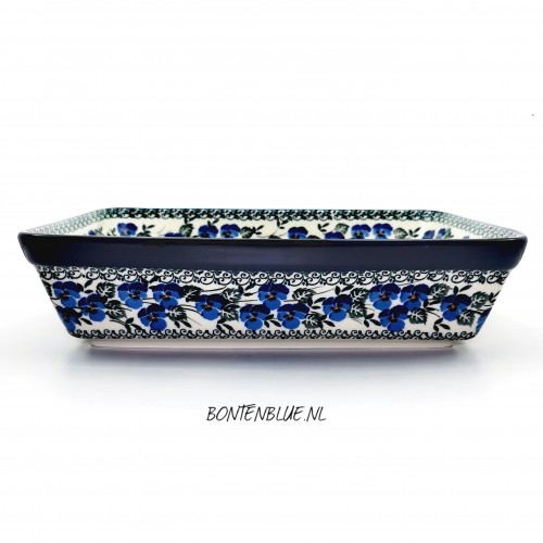 405 Bunzlau Ovenschaal L 2,5 Liter decor 2273X Blue Violin