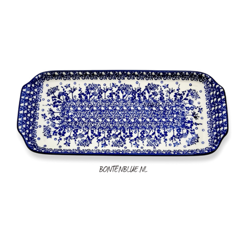 410 Bunzlau Cakeschaal L 31,5 cm decor 2895X