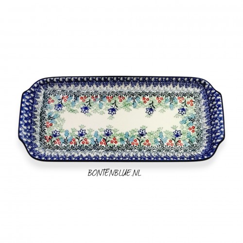 410 Bunzlau Cakeschaal L 31,5 cm decor 2913X