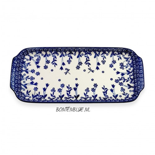 410 Bunzlau Cakeschaal L 31,5 cm decor 3312X