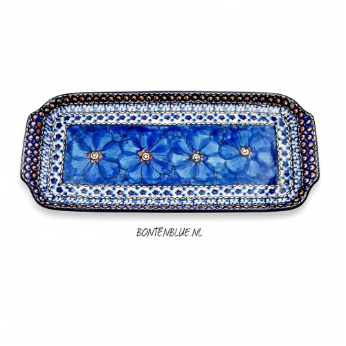 410 Bunzlau Cake dish L 31,5 cm decor Unikat 408X Poppy